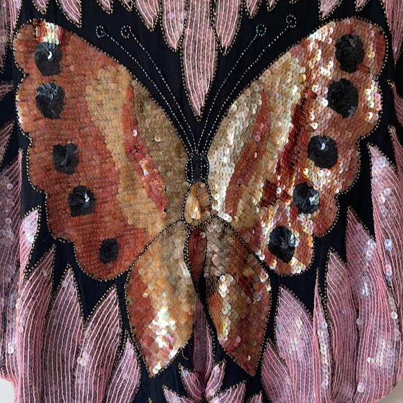 🦋Vintage Sequin Butterfly Top🦋 cute Halloween costume. - Picture 4 of 8